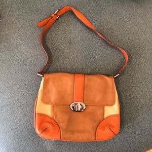 Levenger Leather Satchel Shoulder Bag